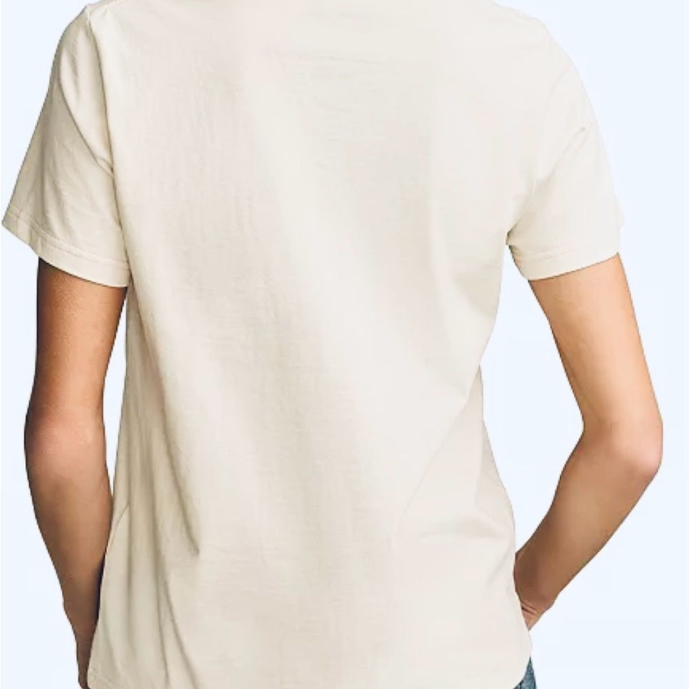 Free People Cream T-Shirt with Green Mickey Mouse Lucky 🍀 Prints. - Picture 2 of 2